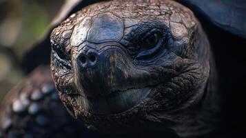 Close-up of a tortoise exploring its natural habitat during the day photo