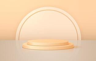 Round platform podium for presentation of your product. vector