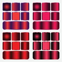 red , pink color Gradient set vector