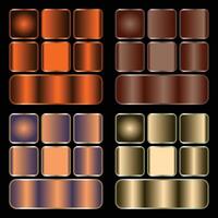 different brown color Gradient set vector