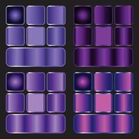 Purple light and dark color Gradient set vector