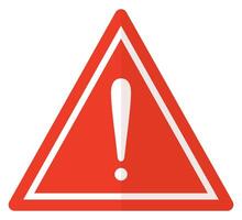 Warning flat icon isolated on white background. vector