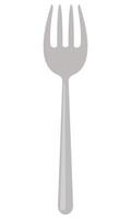 Silver fork flat icon isolated on white background. vector