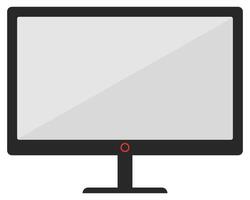 Computer monitor flat icon isolated on white background. vector