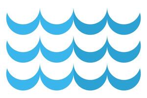 Abstract sea wave icon isolated on white background. vector