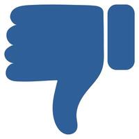 Flat icon of dislike gesture isolated on white background. vector