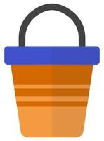 Bucket flat icon isolated on white background. vector