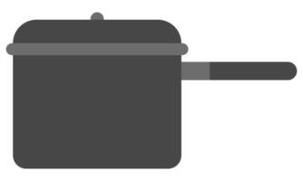 Saucepan icon with flat style isolated on white background. vector