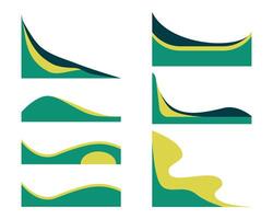 Set of wave element corner for background, border, frame, as element design in project. Organic shapes. vector