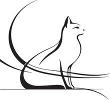 a cat is sitting on a white background vector