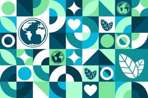 World Ozone Day. September 16. International Day for the Preservation of the Ozone Layer. Seamless geometric pattern. Template for background, banner, card, poster. vector