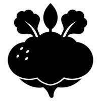 Black Silhouette Sunchoke Vegetable Illustration Graphic for Root Crop Designs and Organic Food Projects vector
