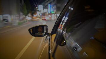 Experience a Dynamic Night Drive with Stunning Motion Blur Effects Capturing the Thrill video