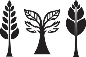 Three trees with unique ones vector