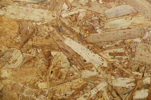 background wood shavings. Shavings Building Board. Use of woodworking waste photo
