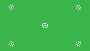 Green screen background, VFX motion tracking markers. Art design green screen backdrop template. Abstract concept footage replacement tracking markers element. vector