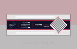 Unique email signature Design. vector