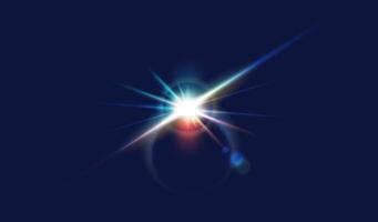 Shinning light streak burst practical outline. Shimmering star in open space 3d component on dim blue foundation. Daydream craftsmanship plan vector