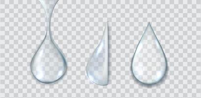 Clear fluid blobs gather reasonable outline set. Sporadic water drops upper see. Beads 3d components vector
