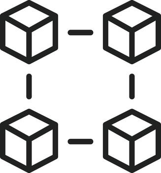 Blockchain icon vector image. Suitable for mobile apps, web apps and print media.