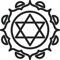 Chakra icon vector image. Suitable for mobile apps, web apps and print media.