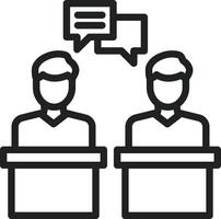 Debate icon vector image. Suitable for mobile apps, web apps and print media.