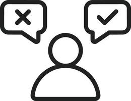 Decision icon vector image. Suitable for mobile apps, web apps and print media.