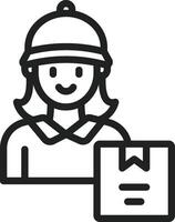 Delivery Woman icon vector image. Suitable for mobile apps, web apps and print media.