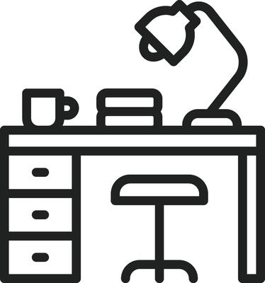 Desk Lamp icon vector image. Suitable for mobile apps, web apps and print media.