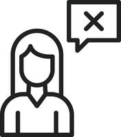 Disagree icon vector image. Suitable for mobile apps, web apps and print media.