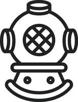 Diving Helmet icon vector image. Suitable for mobile apps, web apps and print media.