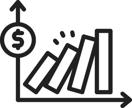 Domino Effect icon vector image. Suitable for mobile apps, web apps and print media.