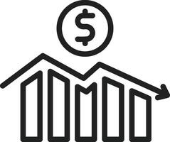 Economic Crisis icon vector image. Suitable for mobile apps, web apps and print media.