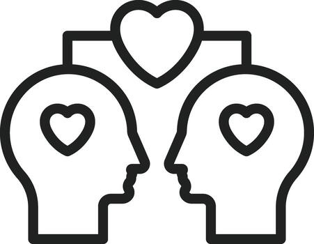 Empathy icon vector image. Suitable for mobile apps, web apps and print media.
