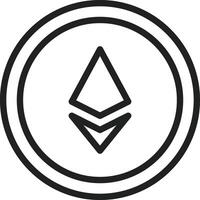Ethereum icon vector image. Suitable for mobile apps, web apps and print media.