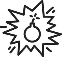 Explosion icon vector image. Suitable for mobile apps, web apps and print media.