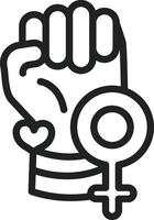 Feminism icon vector image. Suitable for mobile apps, web apps and print media.
