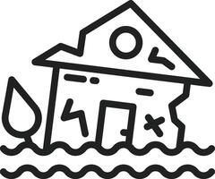 Flood icon vector image. Suitable for mobile apps, web apps and print media.