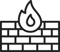 Firewall icon vector image. Suitable for mobile apps, web apps and print media.