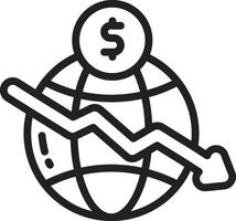 Global Crisis icon vector image. Suitable for mobile apps, web apps and print media.