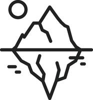 Glacier icon vector image. Suitable for mobile apps, web apps and print media.