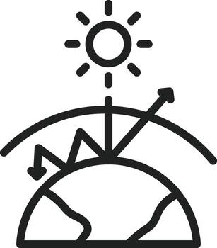 Greenhouse Effect icon vector image. Suitable for mobile apps, web apps and print media.