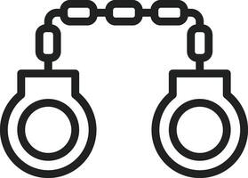 Handcuffs icon vector image. Suitable for mobile apps, web apps and print media.