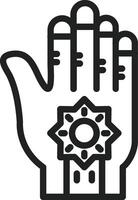 Henna icon vector image. Suitable for mobile apps, web apps and print media.