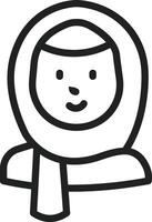 Hijab Women icon vector image. Suitable for mobile apps, web apps and print media.