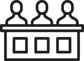Jury icon vector image. Suitable for mobile apps, web apps and print media.