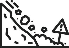 Landslide icon vector image. Suitable for mobile apps, web apps and print media.