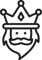 King icon vector image. Suitable for mobile apps, web apps and print media.