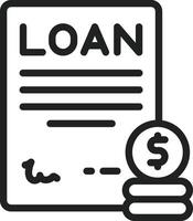 Loan icon vector image. Suitable for mobile apps, web apps and print media.