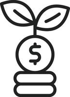 Money Plant icon vector image. Suitable for mobile apps, web apps and print media.